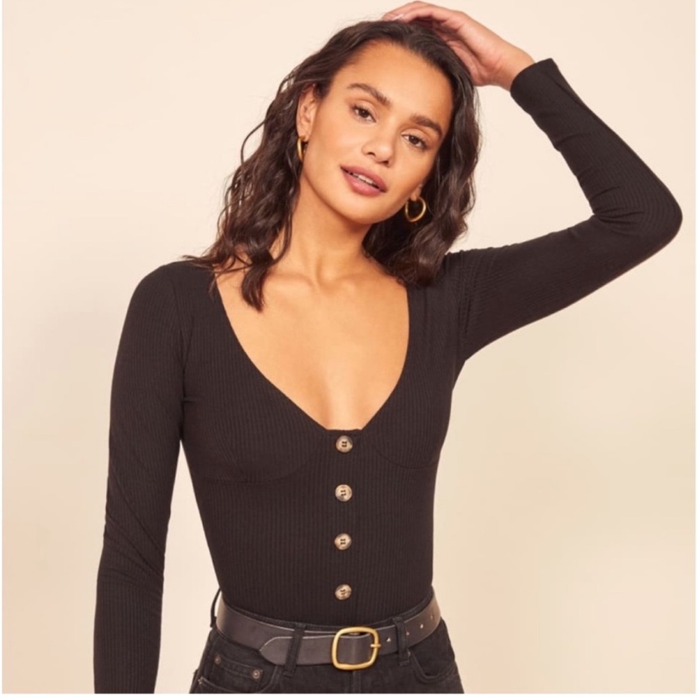 Reformation Virgil Knit Scoop Neck Top XS